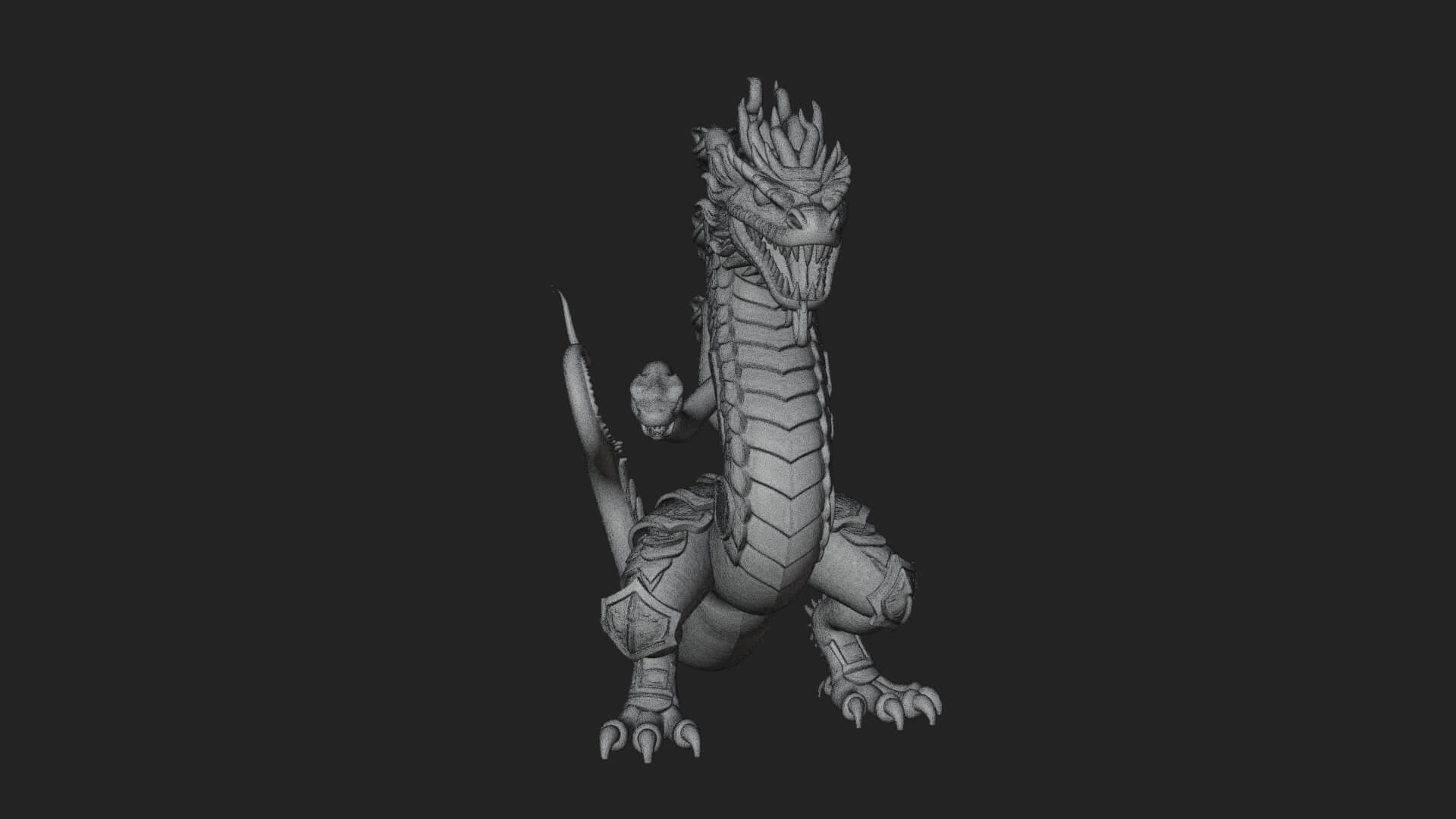 Multi-Headed Hydra Statue Design 5 3D Print Model 3D Model