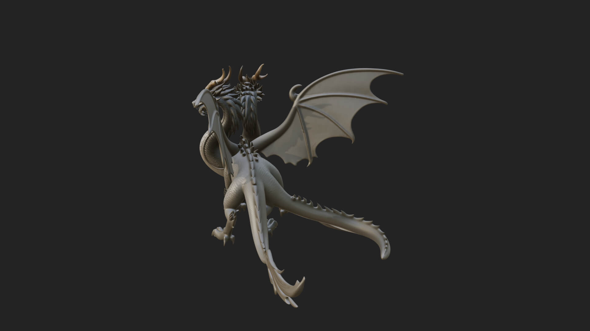 Multi-Headed Hydra Statue Design 6 3D Print Model 3D Model