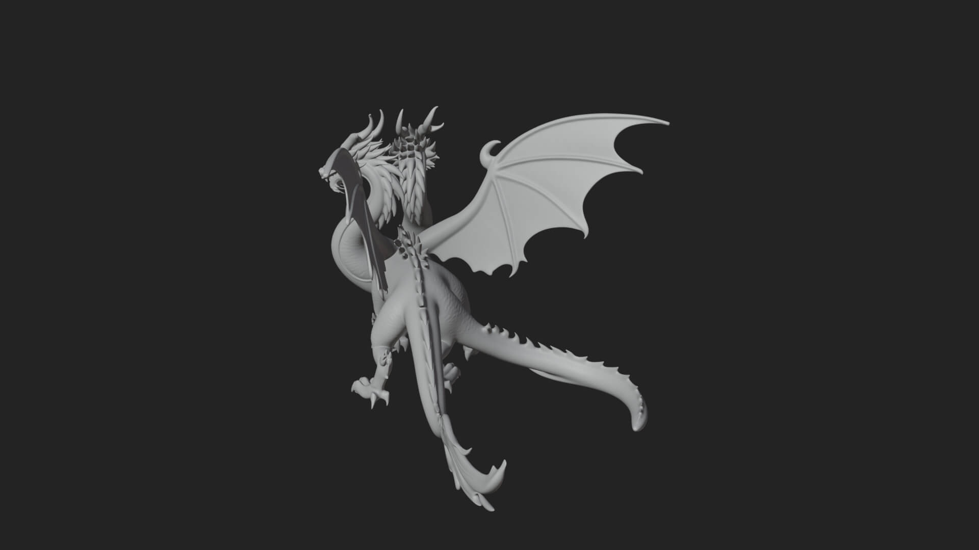 Multi-Headed Hydra Statue Design 6 3D Print Model 3D Model