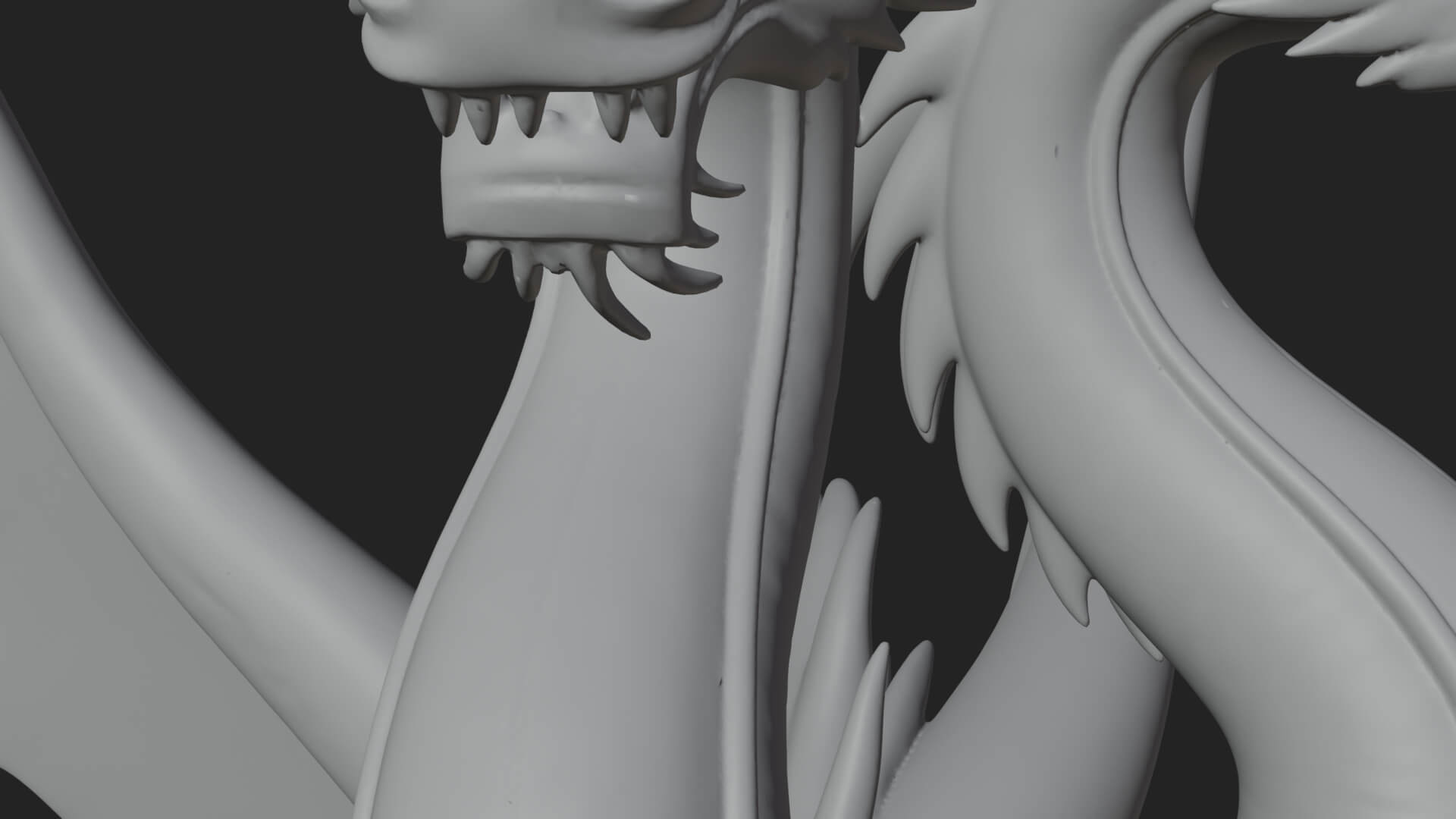 Multi-Headed Hydra Statue Design 6 3D Print Model 3D Model
