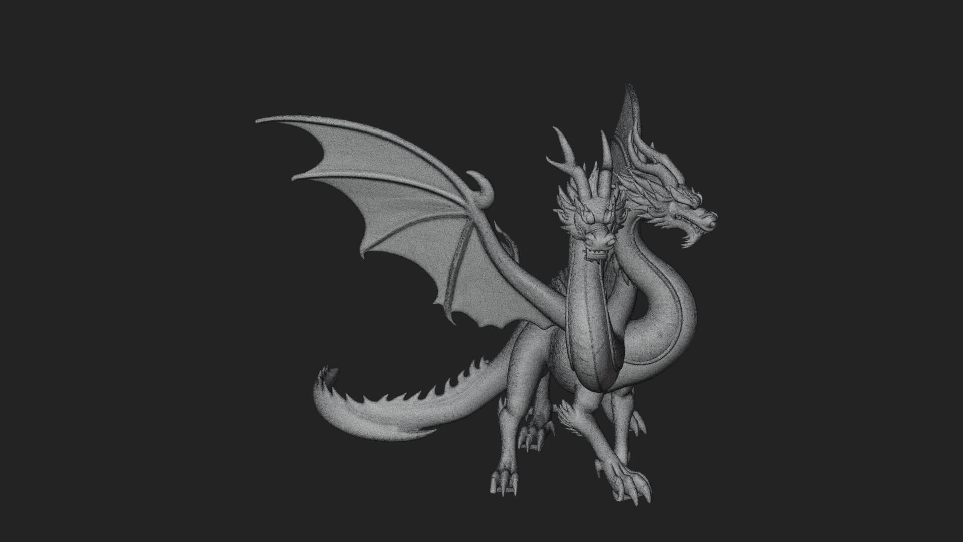 Multi-Headed Hydra Statue Design 6 3D Print Model 3D Model