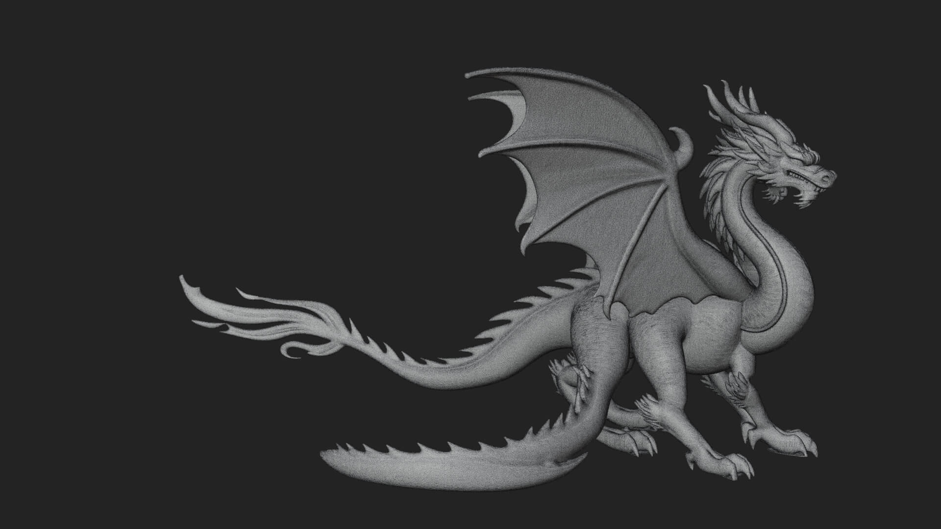 Multi-Headed Hydra Statue Design 6 3D Print Model 3D Model
