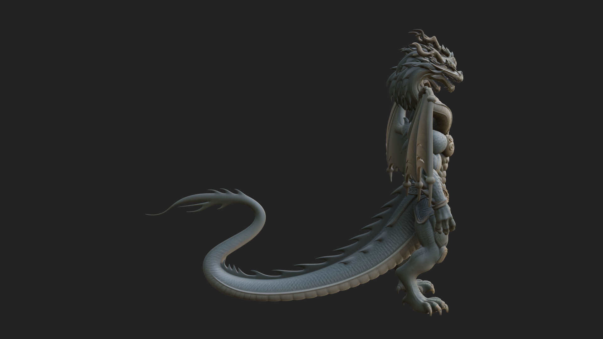 Multi-Headed Hydra Statue Design 9 3D Print Model 3D Model