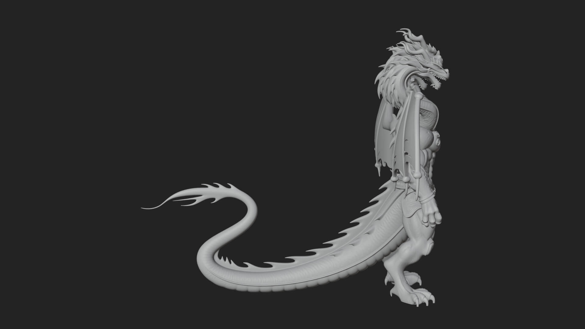 Multi-Headed Hydra Statue Design 9 3D Print Model 3D Model