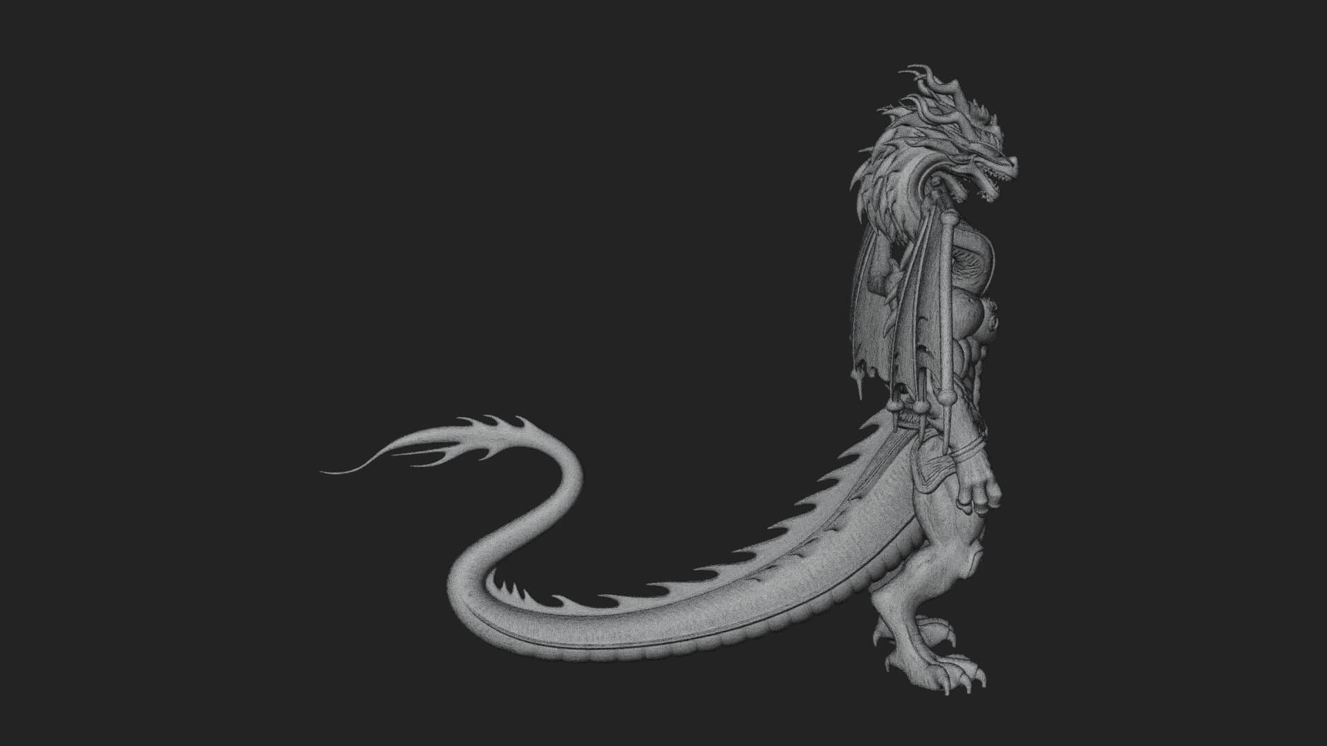 Multi-Headed Hydra Statue Design 9 3D Print Model 3D Model