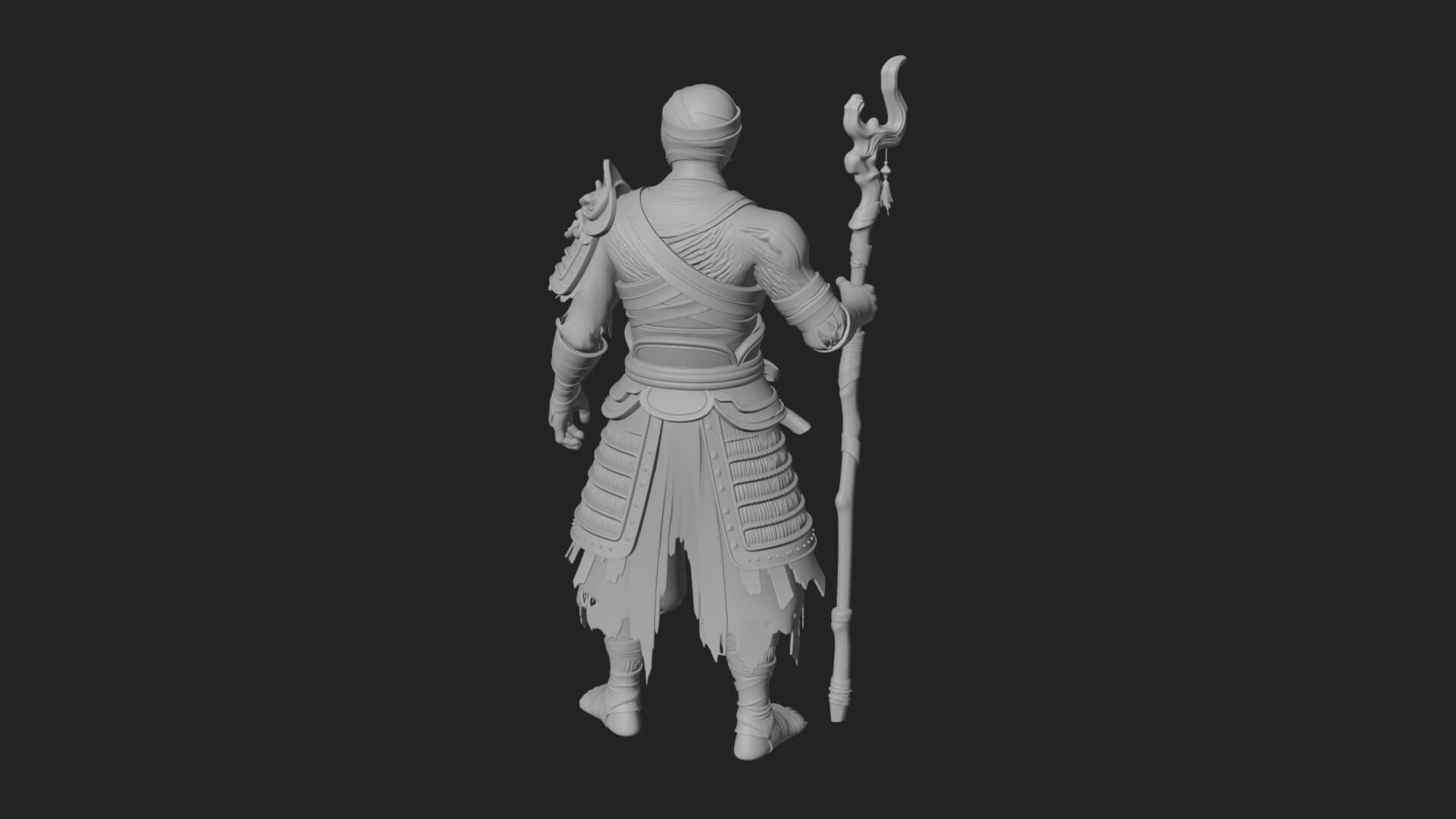 Mummy Warrior Statue Design 1 3D Print Model 3D Model