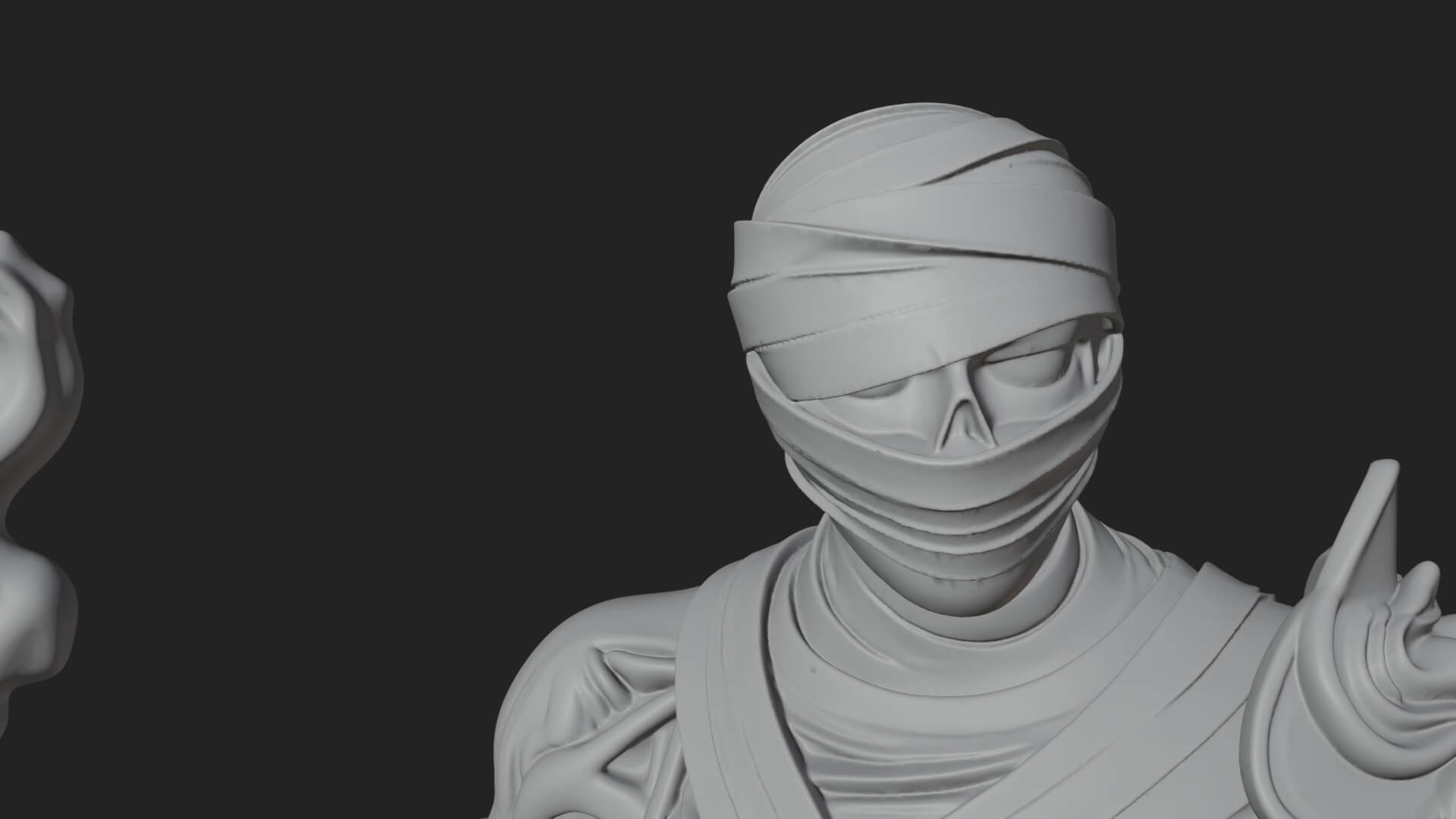 Mummy Warrior Statue Design 1 3D Print Model 3D Model