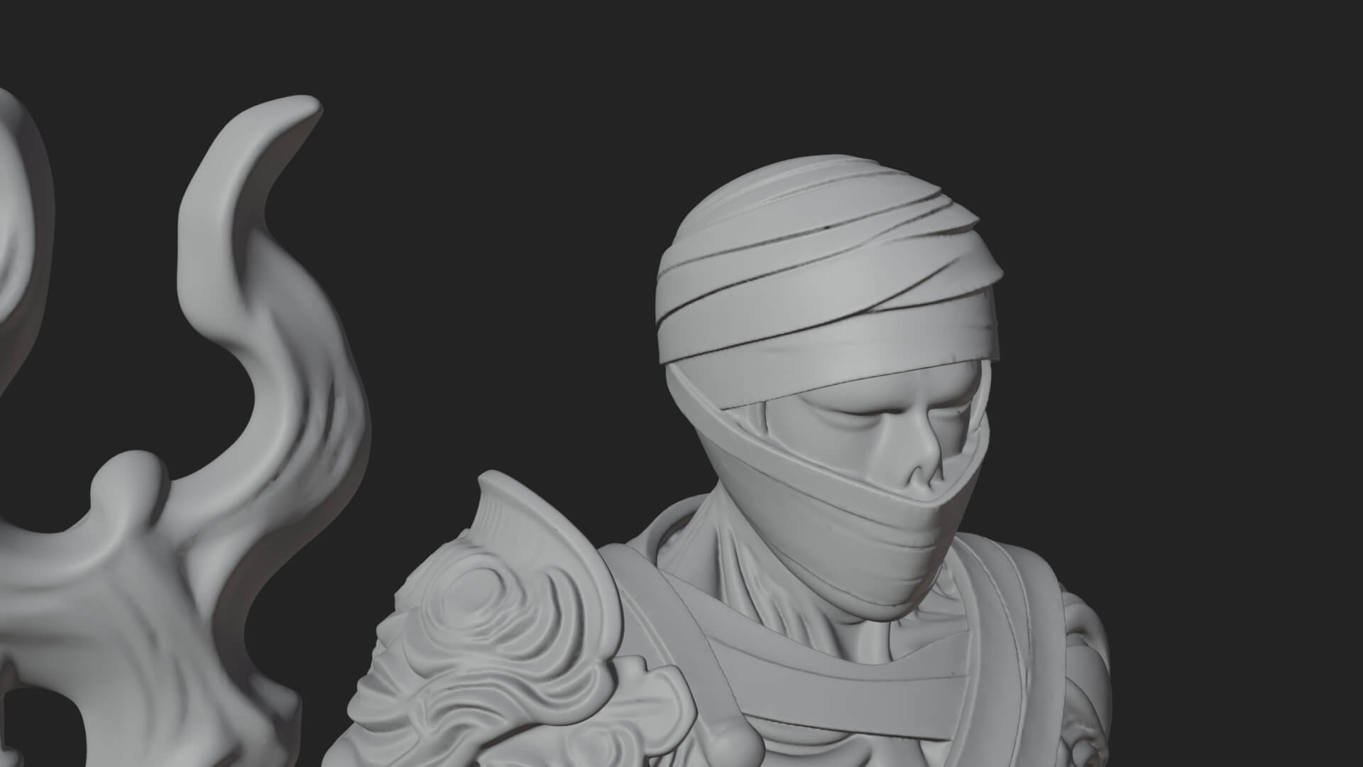 Mummy Warrior Statue Design 2 3D Print Model 3D Model