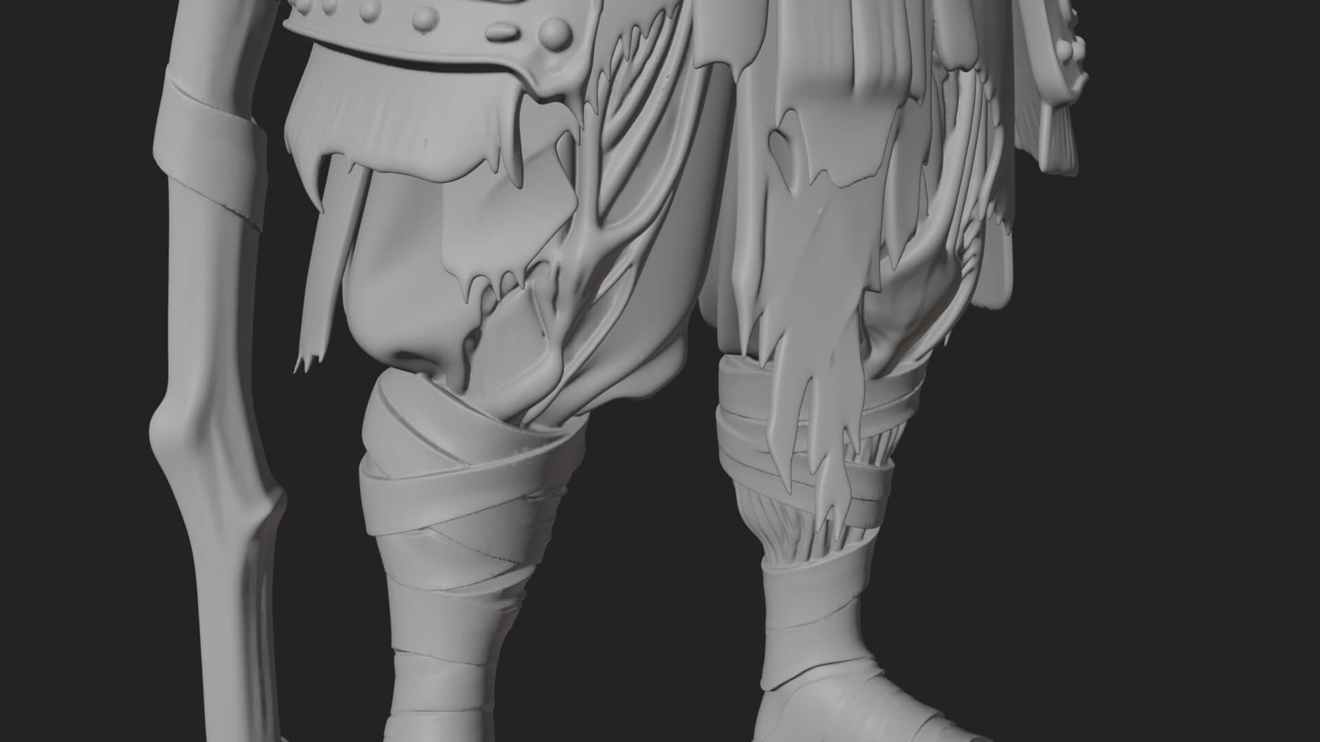 Mummy Warrior Statue Design 2 3D Print Model 3D Model