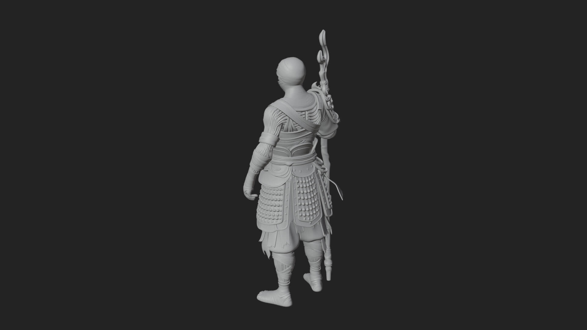 Mummy Warrior Statue Design 3 3D Print Model 3D Model