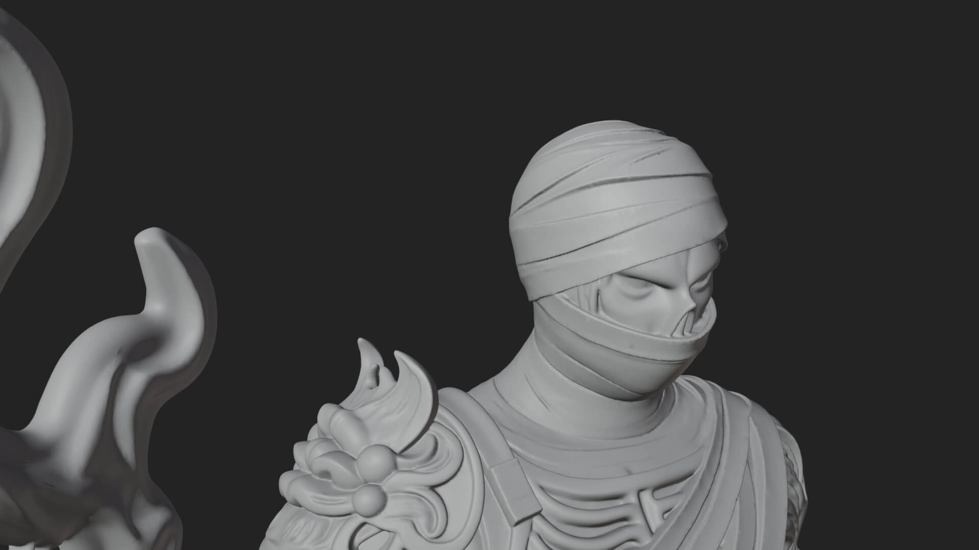 Mummy Warrior Statue Design 3 3D Print Model 3D Model
