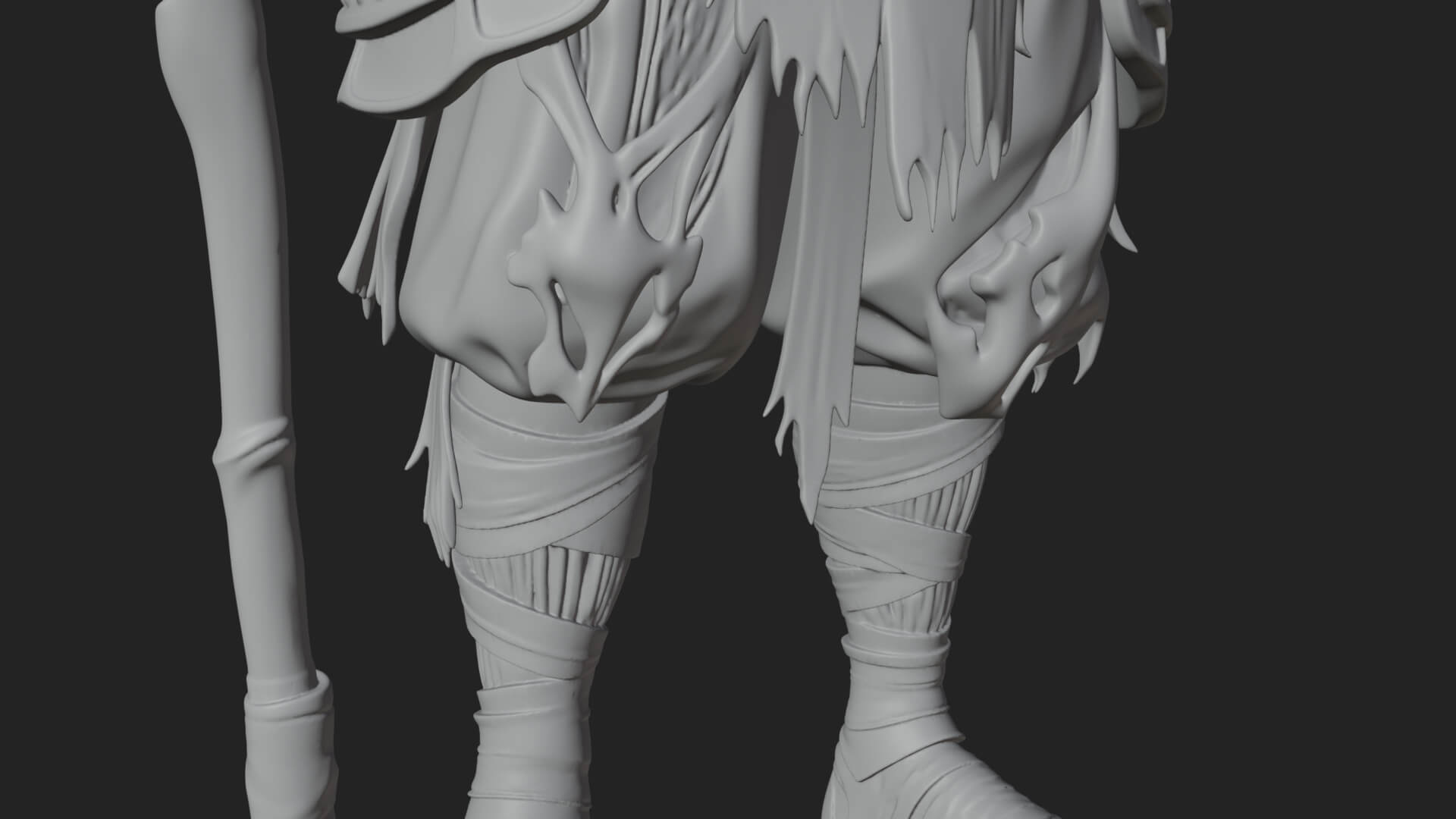 Mummy Warrior Statue Design 3 3D Print Model 3D Model