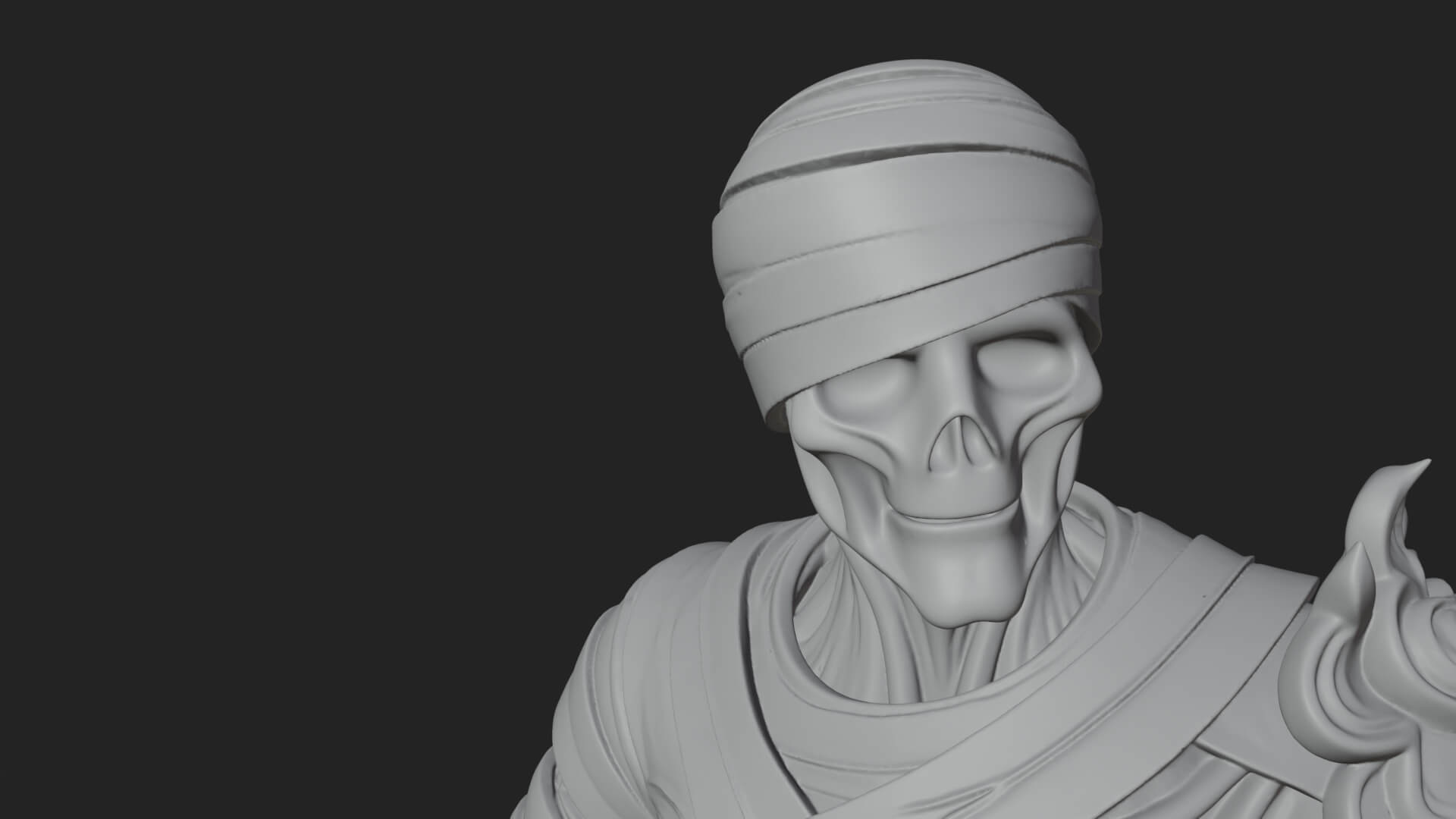 Mummy Warrior Statue Design 4 3D Print Model 3D Model