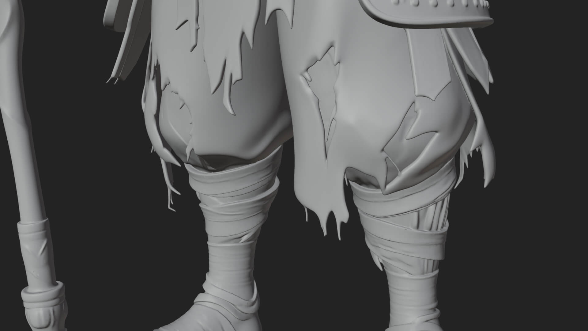 Mummy Warrior Statue Design 4 3D Print Model 3D Model