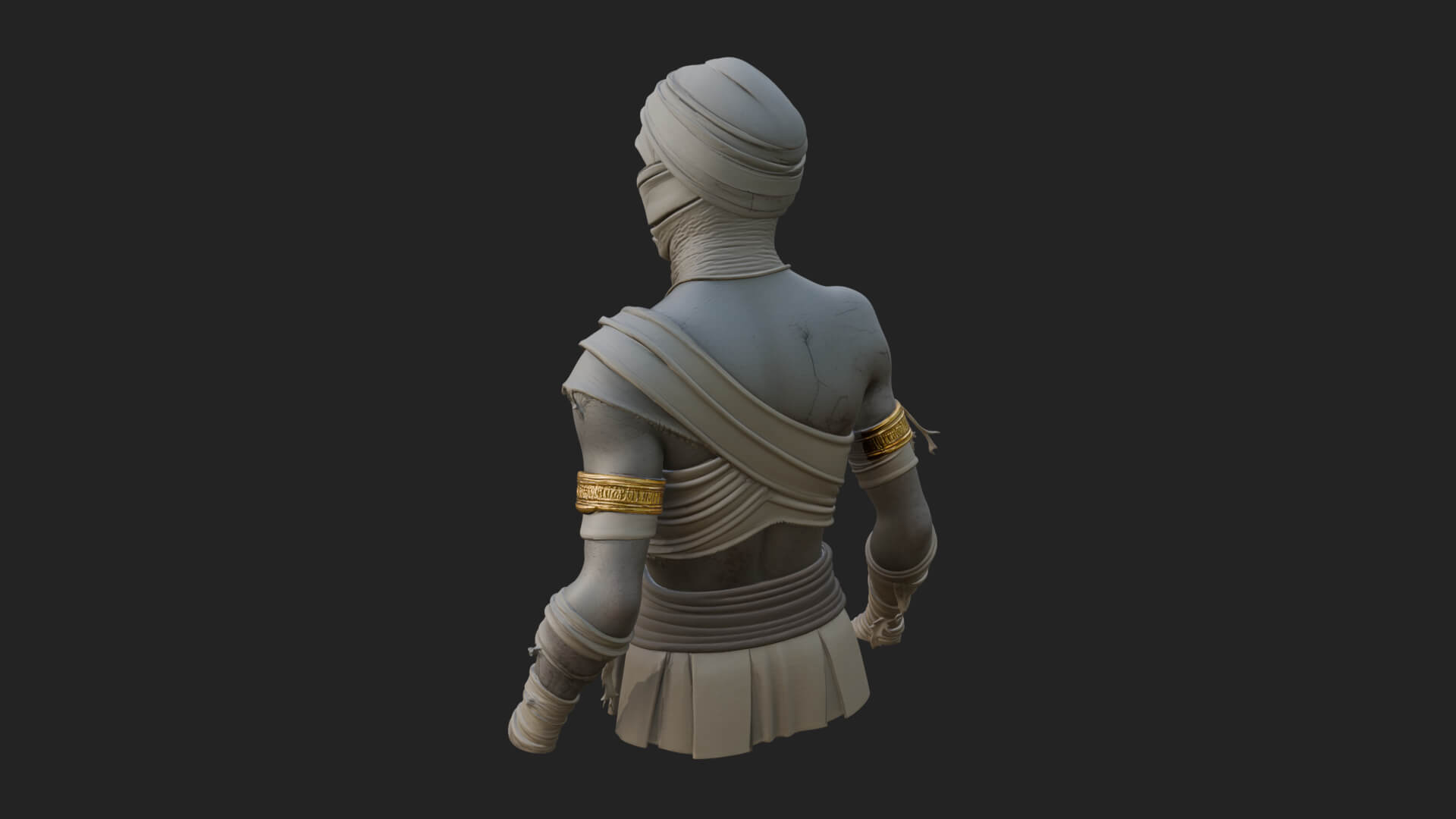 Mummy Warrior Statue Design 6 3D Print Model 3D Model