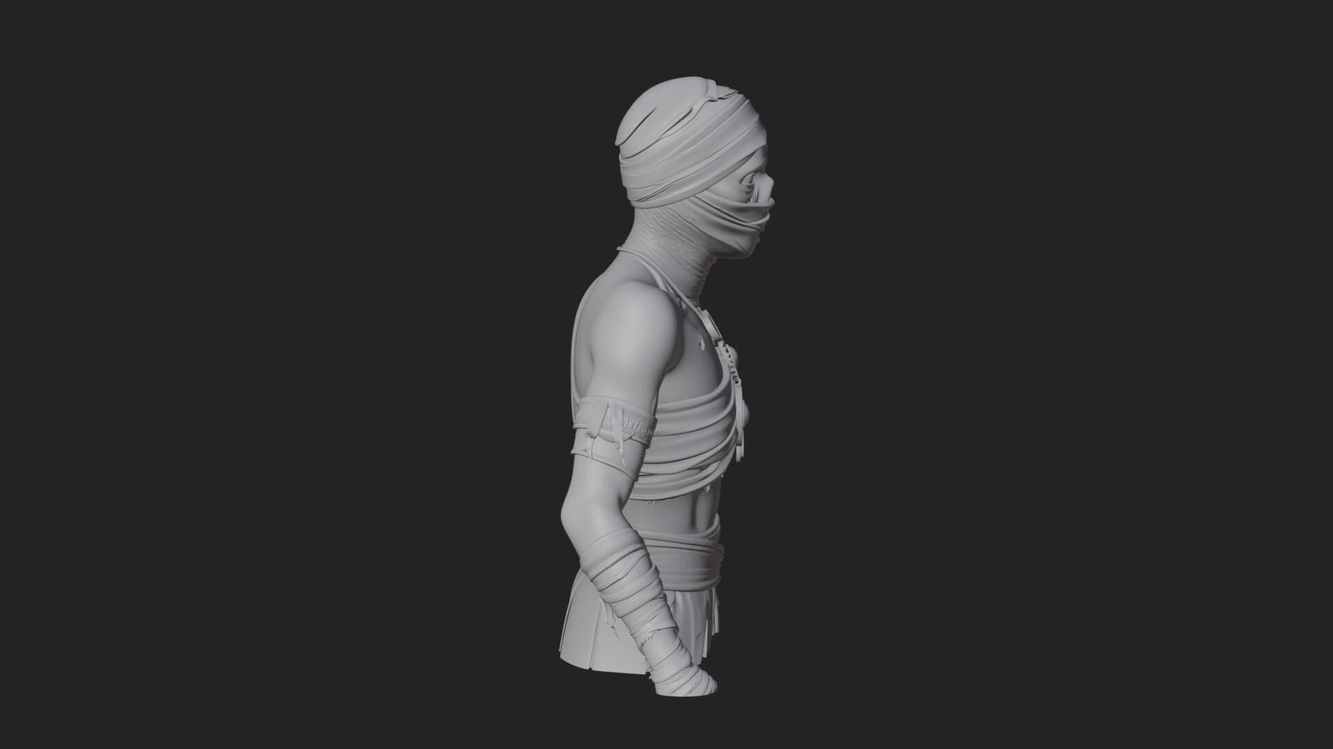 Mummy Warrior Statue Design 6 3D Print Model 3D Model