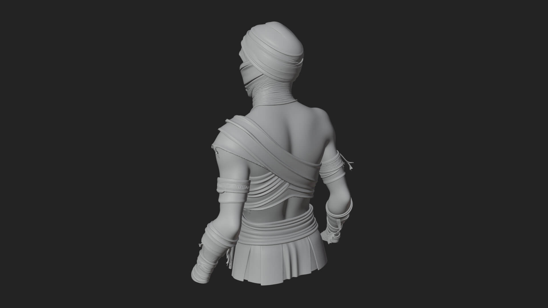 Mummy Warrior Statue Design 6 3D Print Model 3D Model
