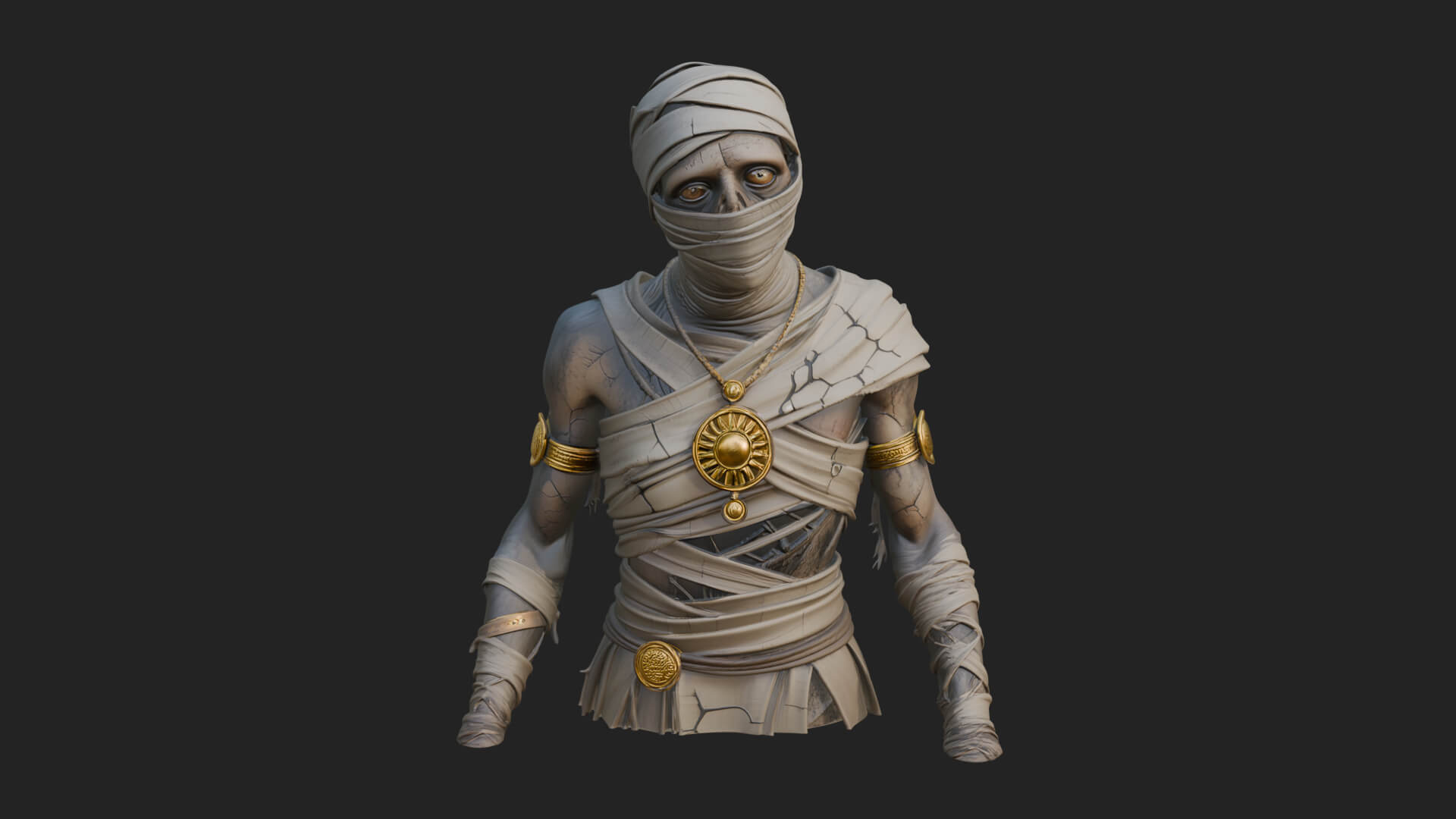 Mummy Warrior Statue Design 7 3D Print Model 3D Model