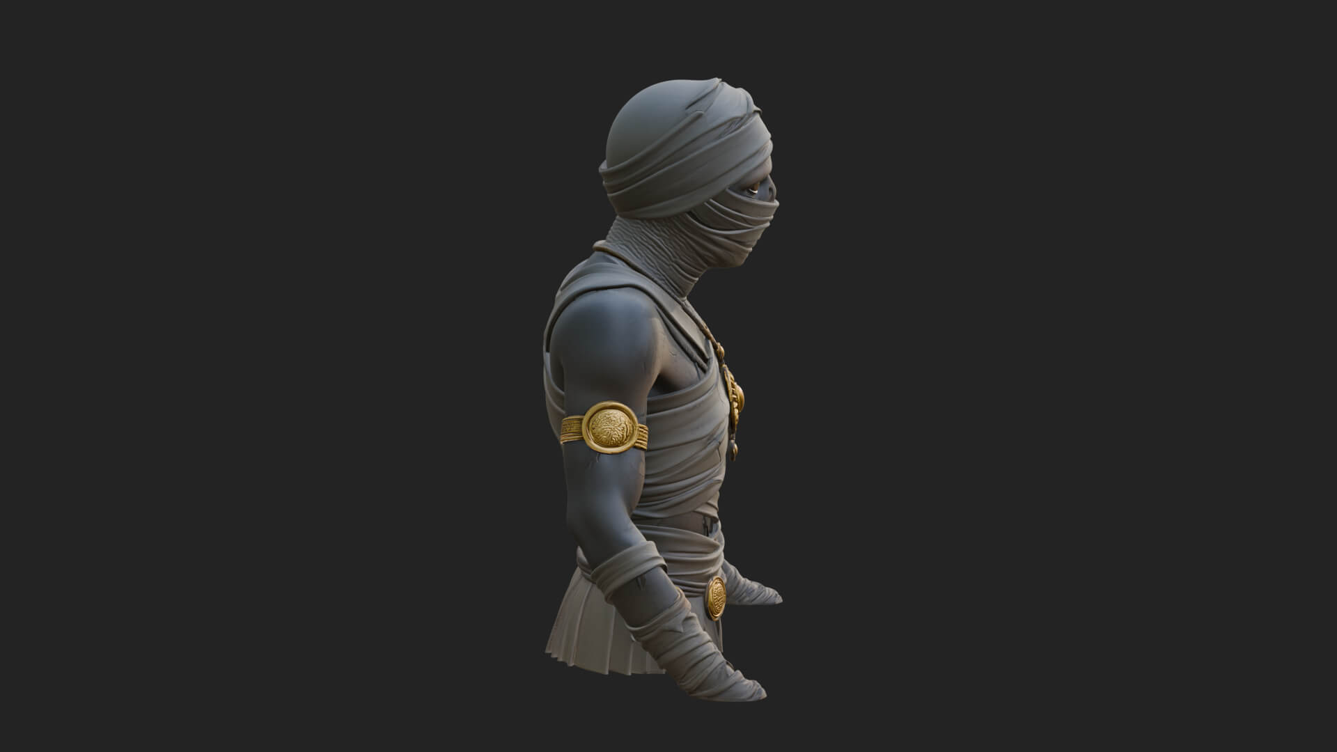 Mummy Warrior Statue Design 7 3D Print Model 3D Model