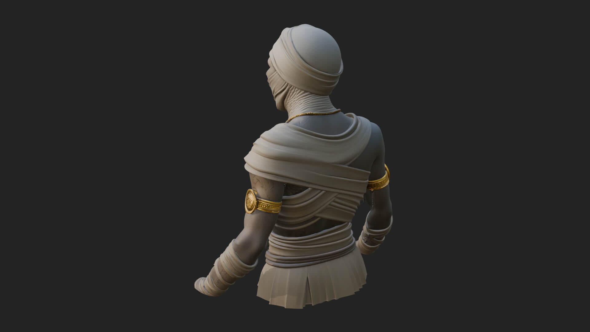 Mummy Warrior Statue Design 7 3D Print Model 3D Model