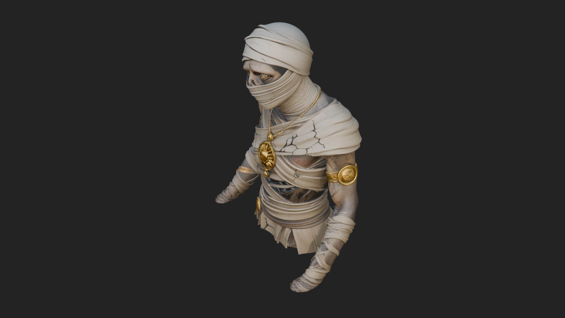 Mummy Warrior Statue Design 7 3D Print Model 3D Model