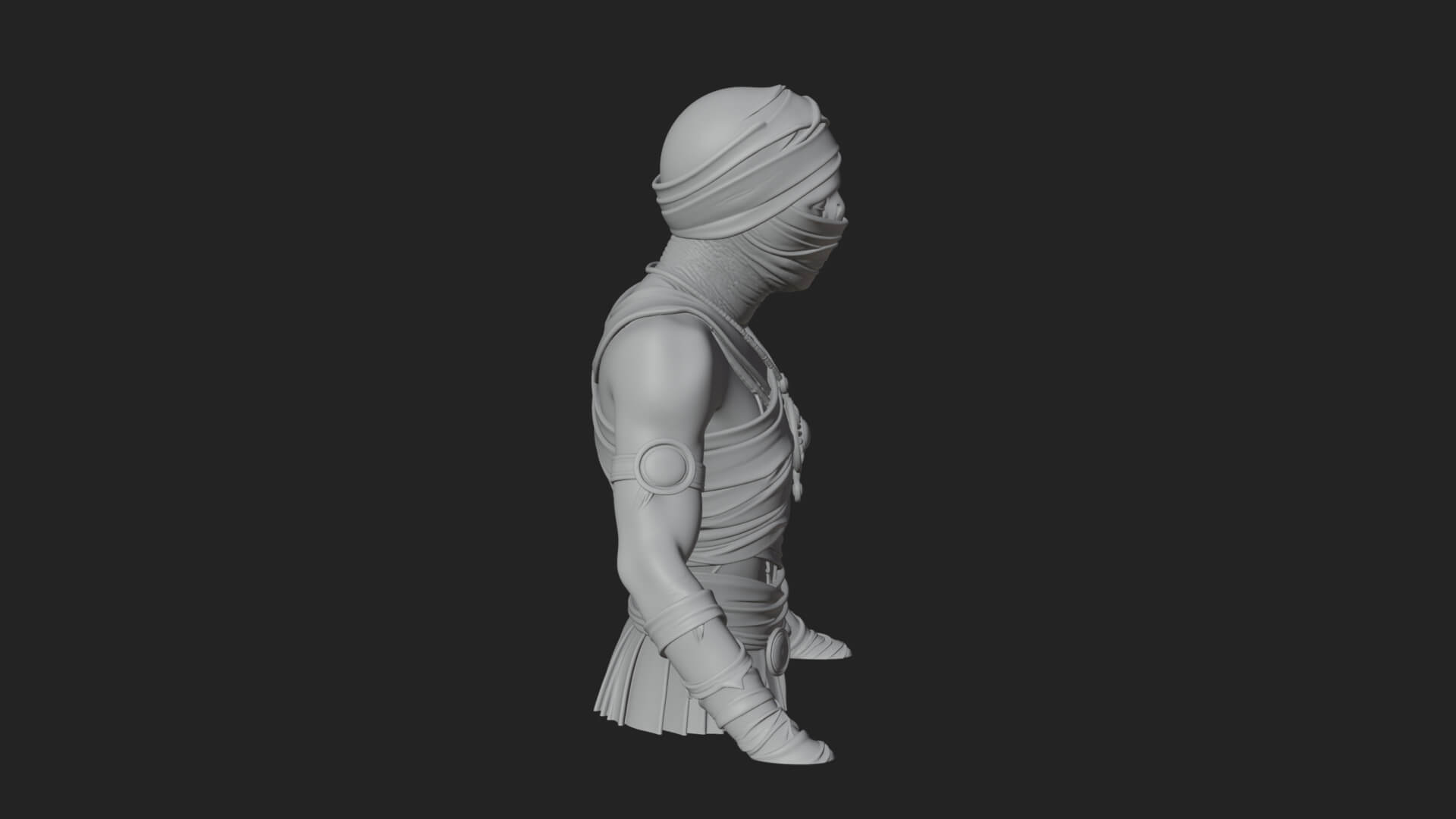 Mummy Warrior Statue Design 7 3D Print Model 3D Model