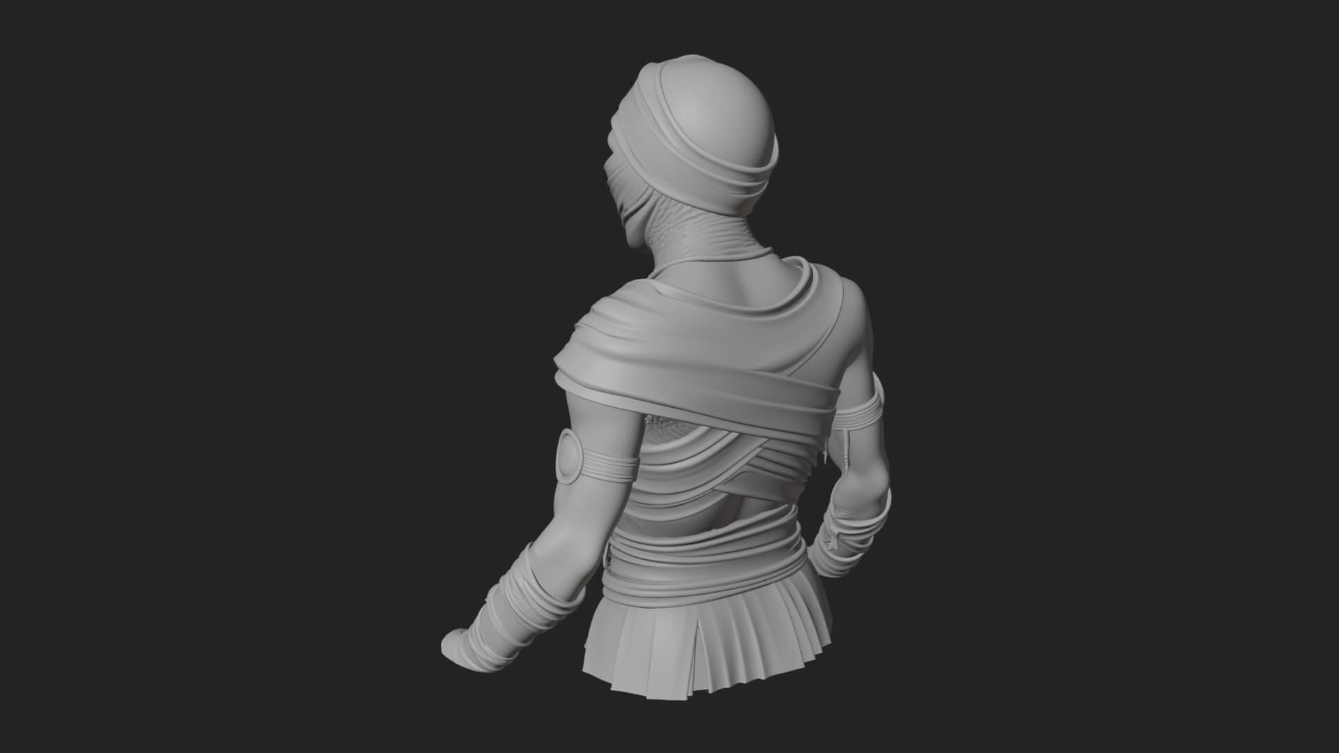 Mummy Warrior Statue Design 7 3D Print Model 3D Model
