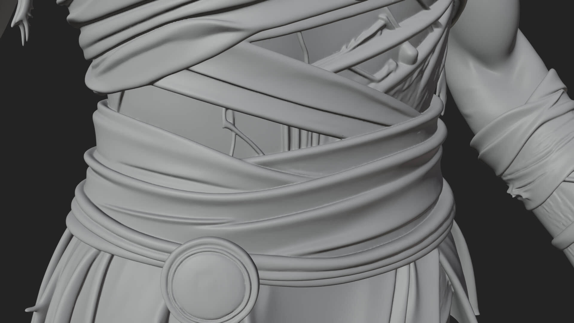 Mummy Warrior Statue Design 7 3D Print Model 3D Model