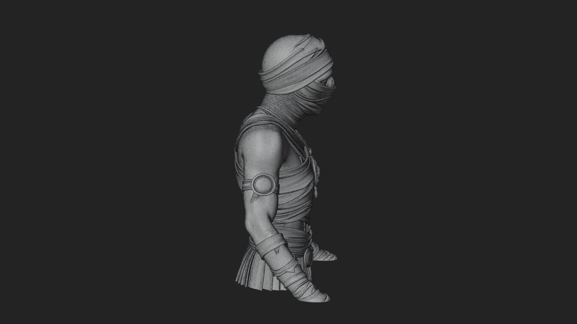 Mummy Warrior Statue Design 7 3D Print Model 3D Model