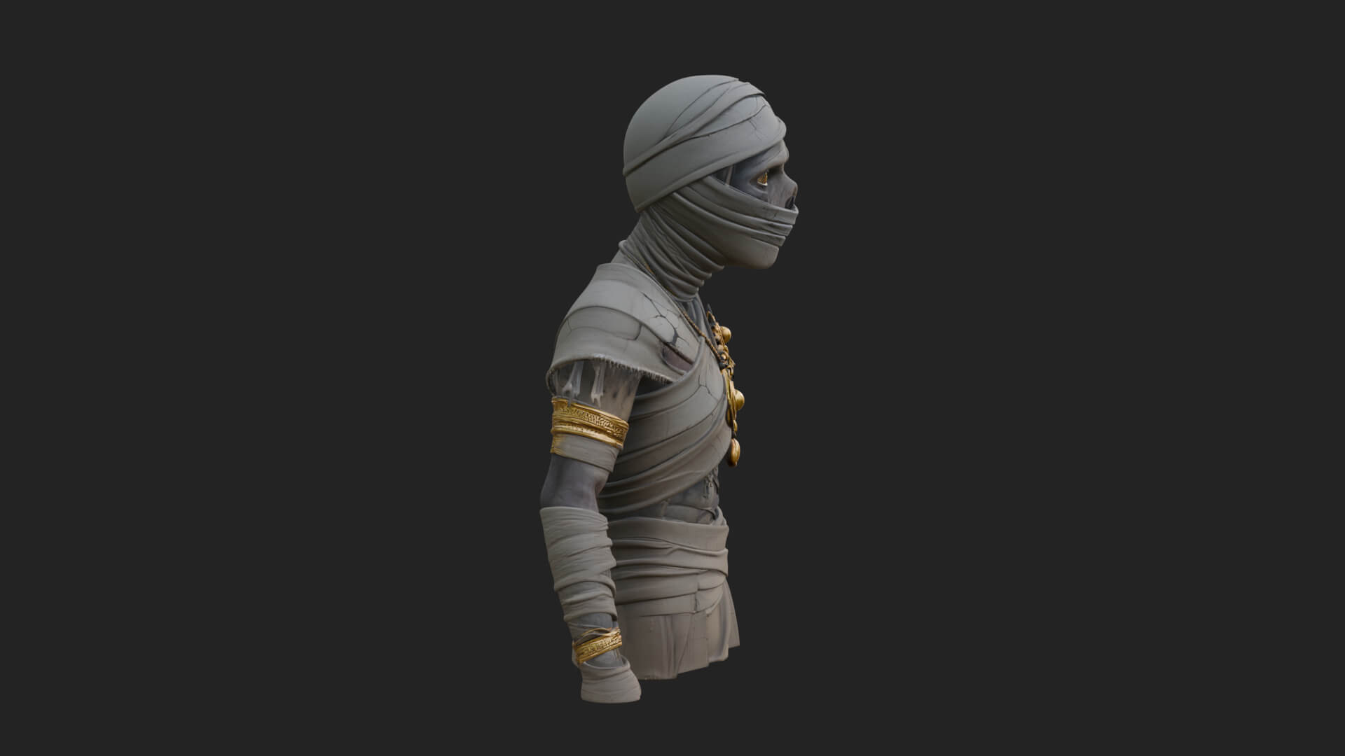 Mummy Warrior Statue Design 8 3D Print Model 3D Model