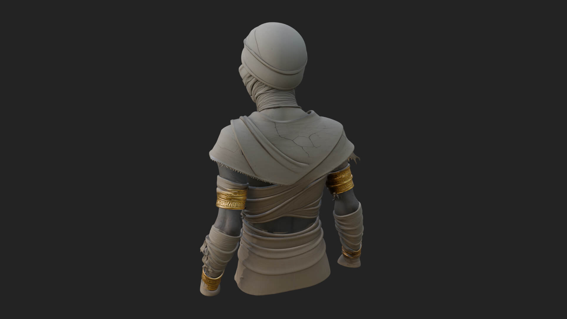 Mummy Warrior Statue Design 8 3D Print Model 3D Model