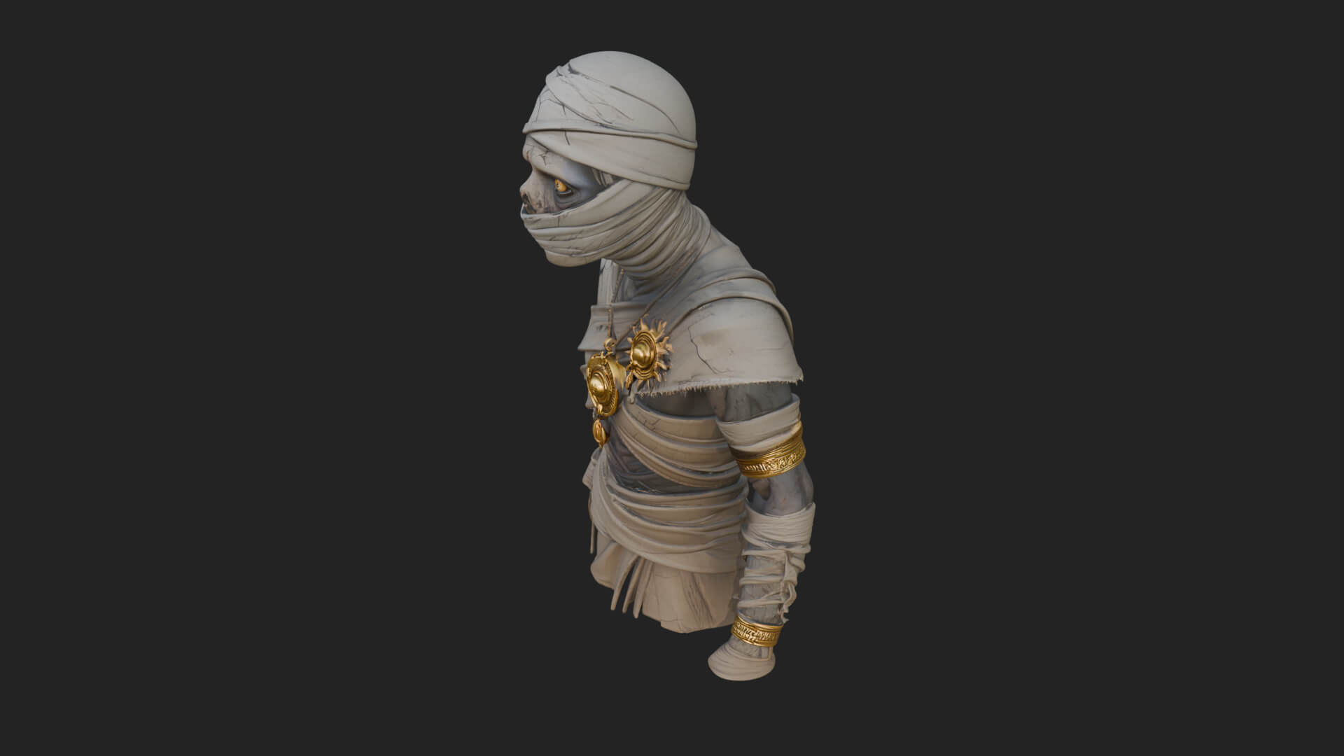 Mummy Warrior Statue Design 8 3D Print Model 3D Model