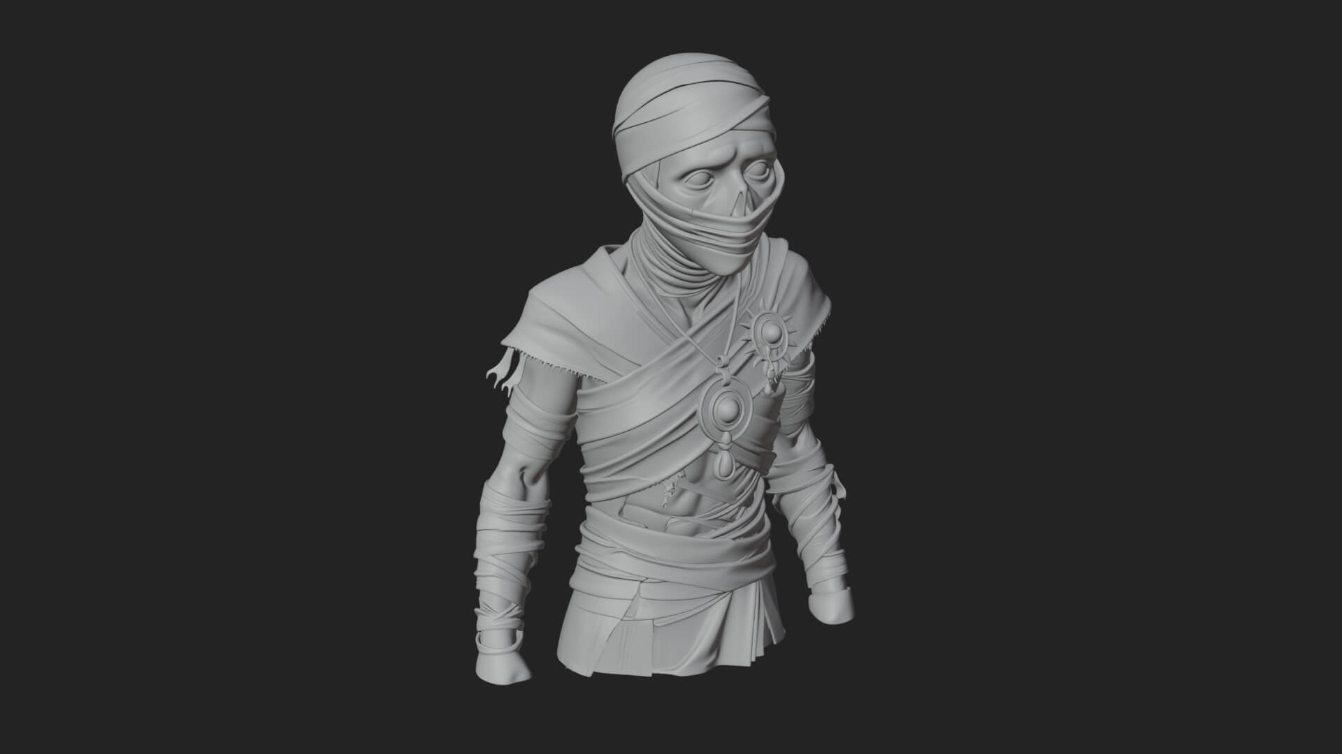 Mummy Warrior Statue Design 8 3D Print Model 3D Model