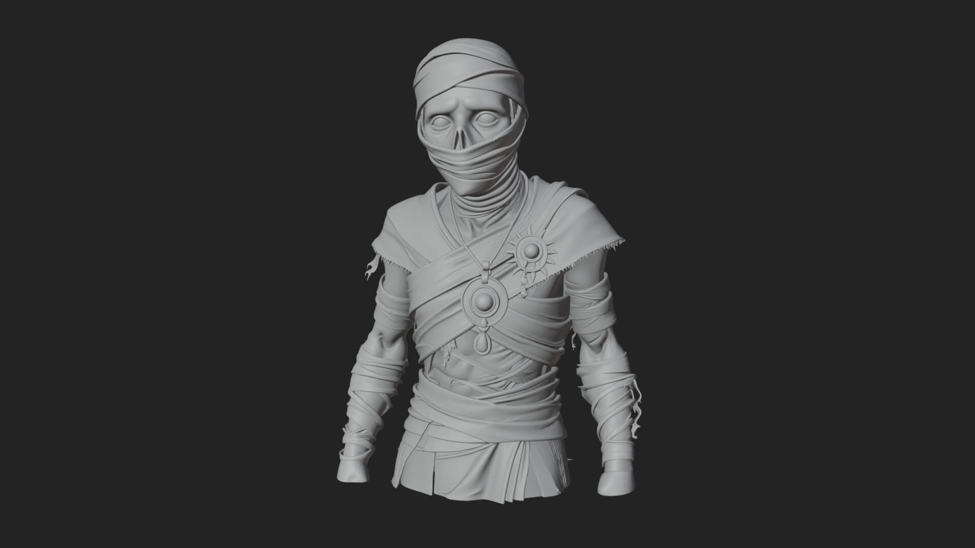 Mummy Warrior Statue Design 8 3D Print Model 3D Model