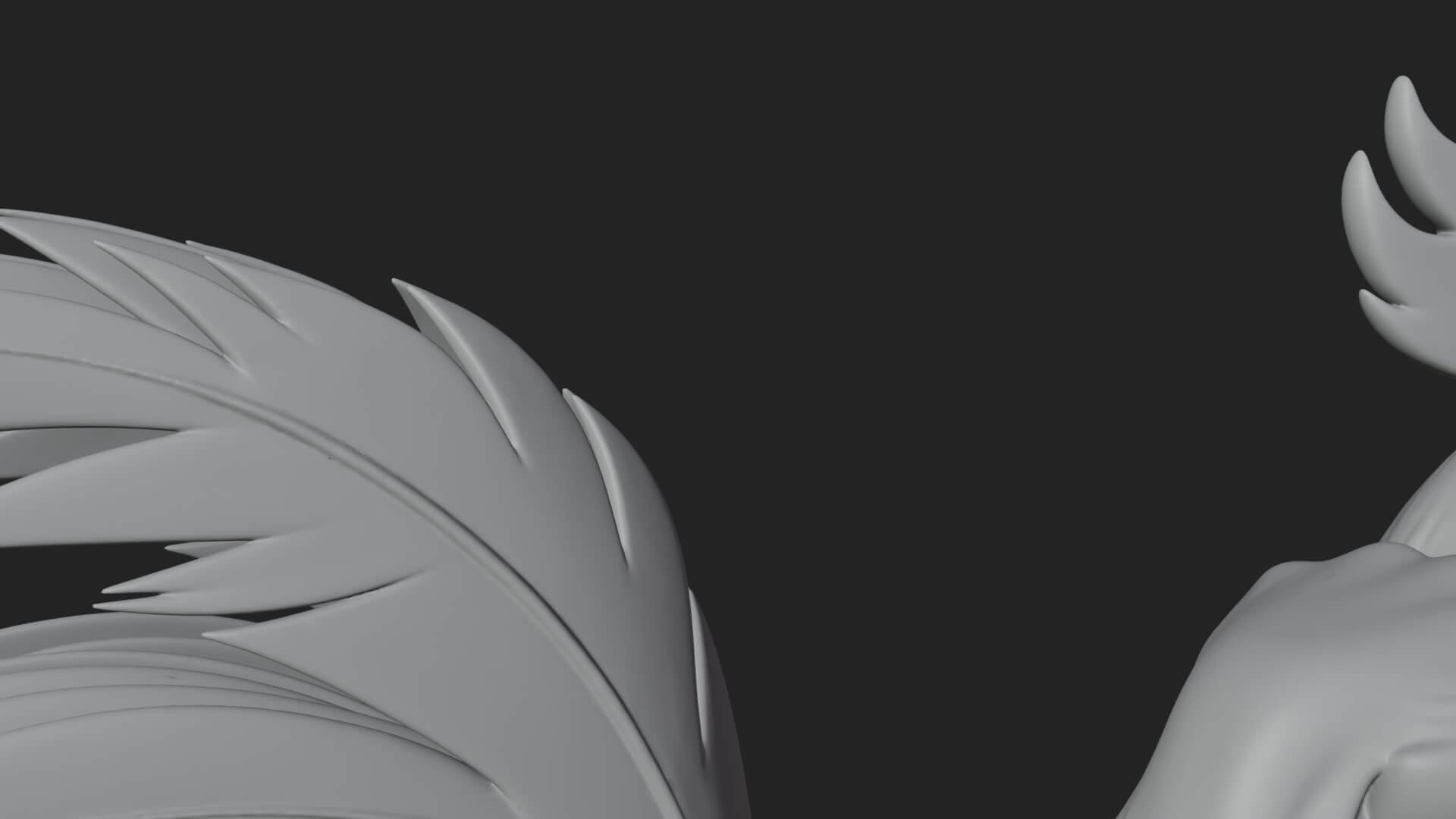 Muscular Rooster Statue Design 1 3D Print Model 3D Model