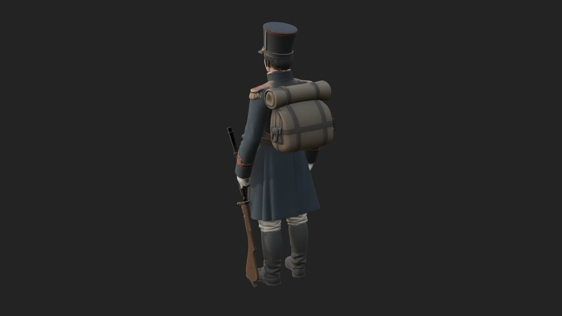Napoleonic Officer Statue Design 10 3D Print Model 3D Model