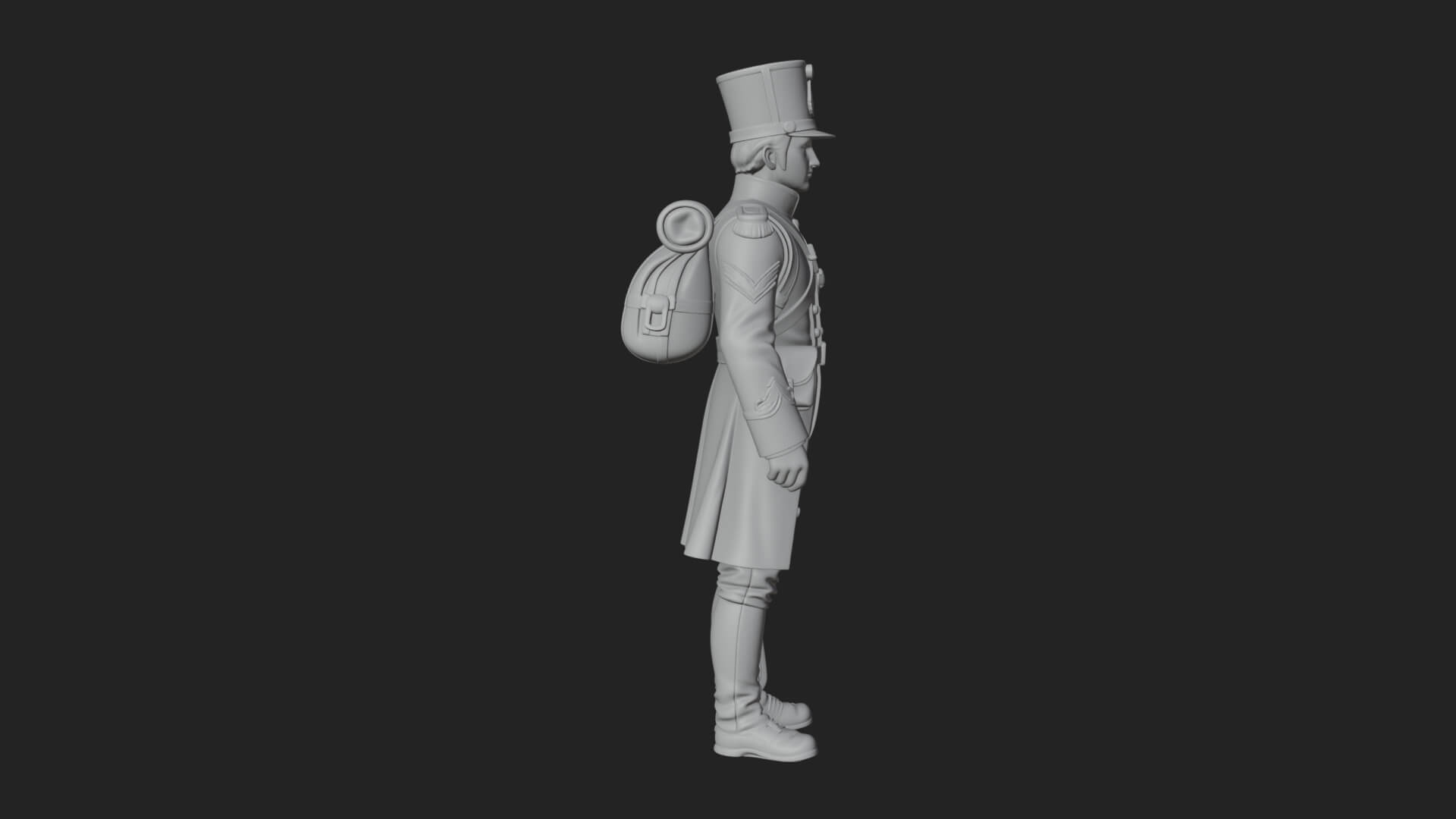 Napoleonic Officer Statue Design 10 3D Print Model 3D Model