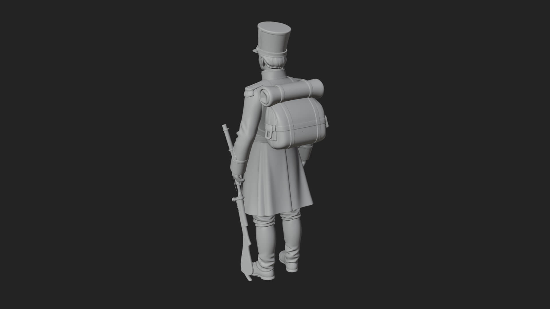 Napoleonic Officer Statue Design 10 3D Print Model 3D Model