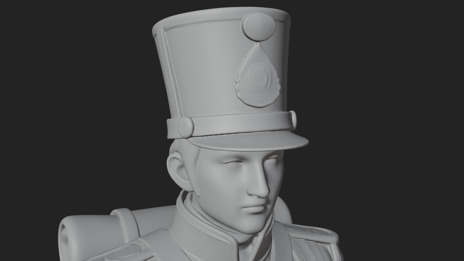 Napoleonic Officer Statue Design 10 3D Print Model 3D Model