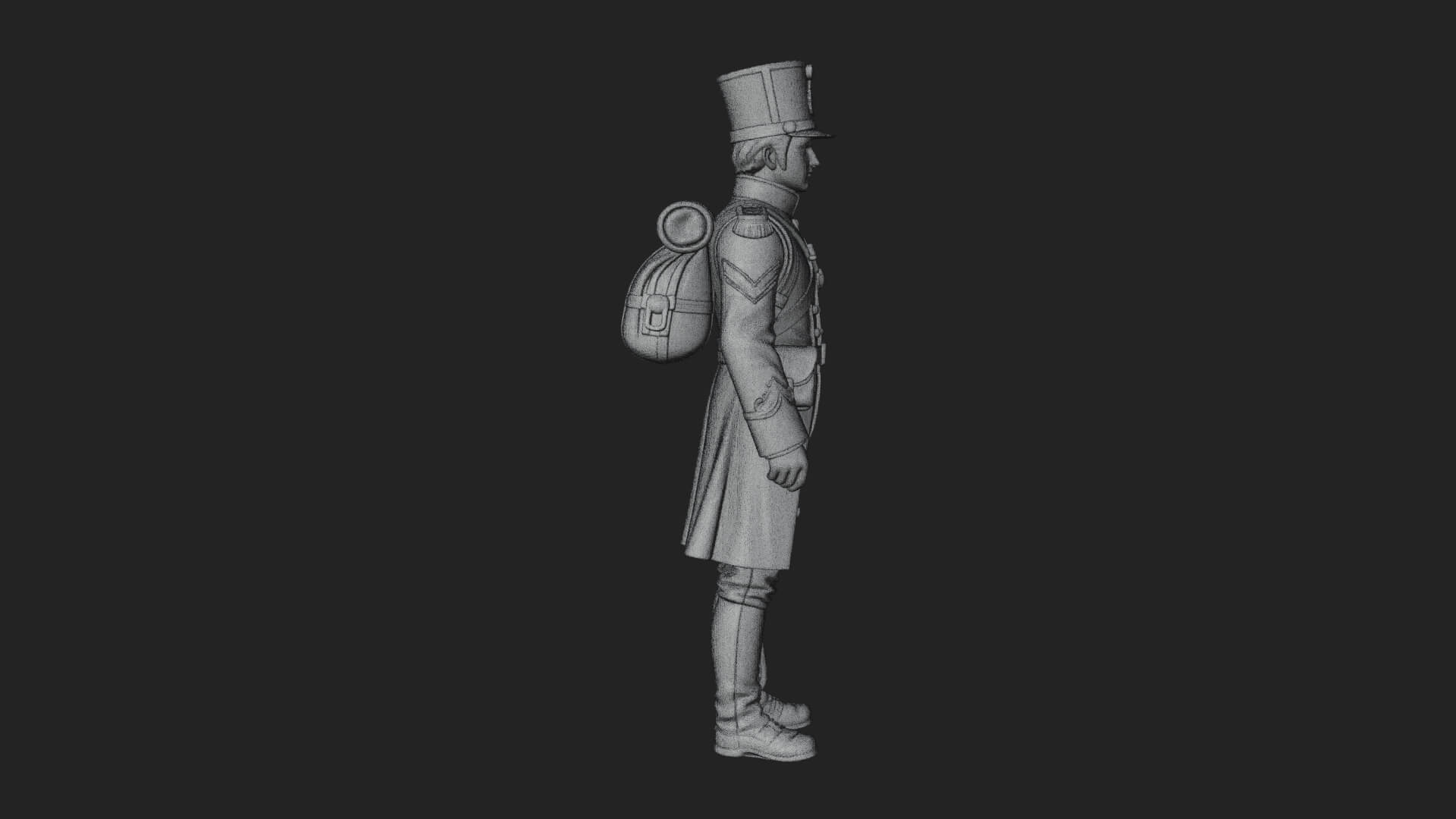 Napoleonic Officer Statue Design 10 3D Print Model 3D Model