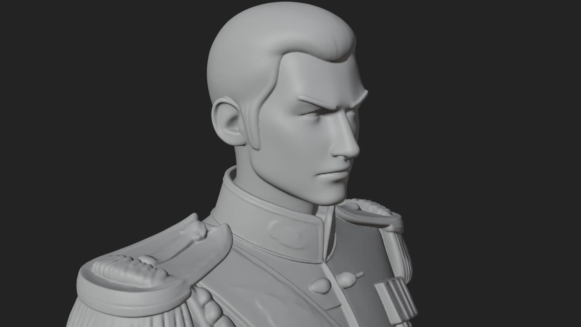 Napoleonic Officer Statue Design 11 3D Print Model 3D Model