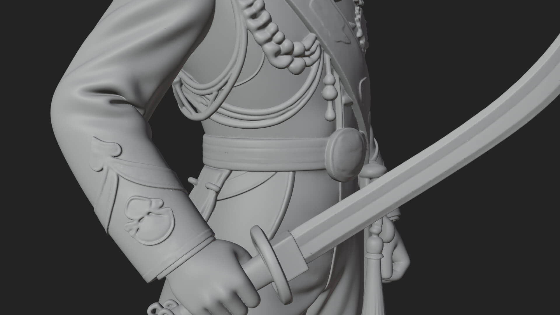 Napoleonic Officer Statue Design 11 3D Print Model 3D Model