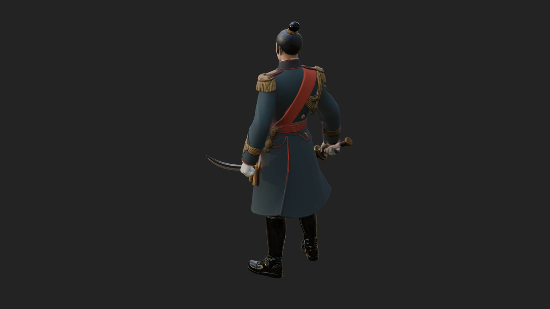 Napoleonic Officer Statue Design 13 3D Print Model 3D Model