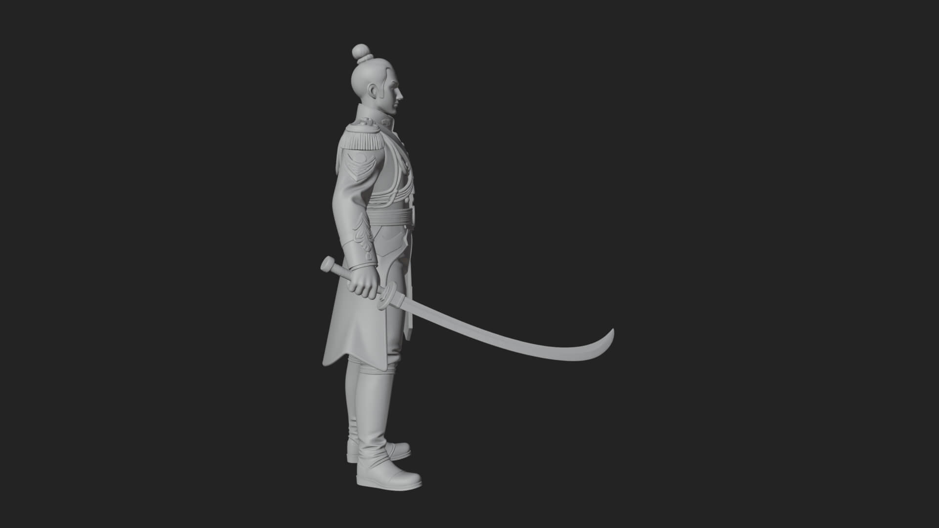 Napoleonic Officer Statue Design 13 3D Print Model 3D Model
