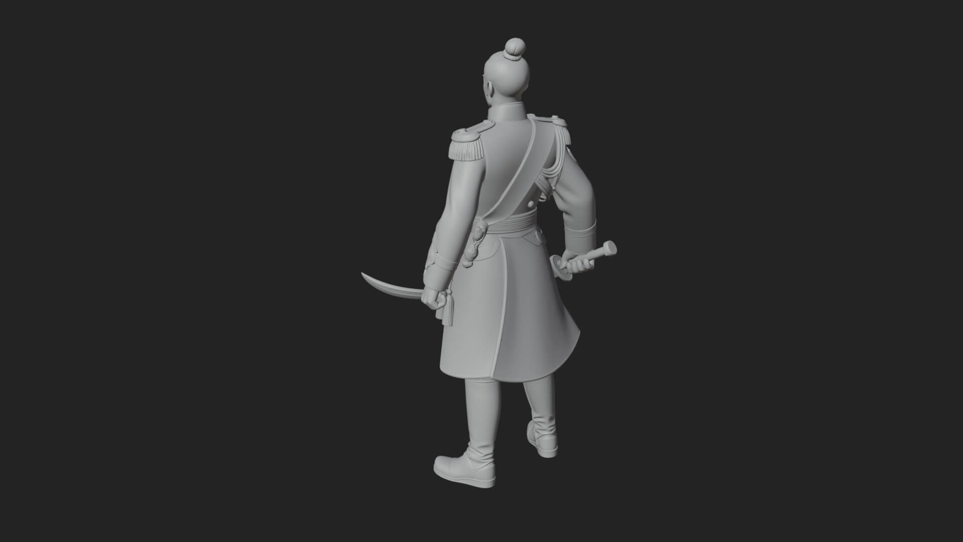 Napoleonic Officer Statue Design 13 3D Print Model 3D Model