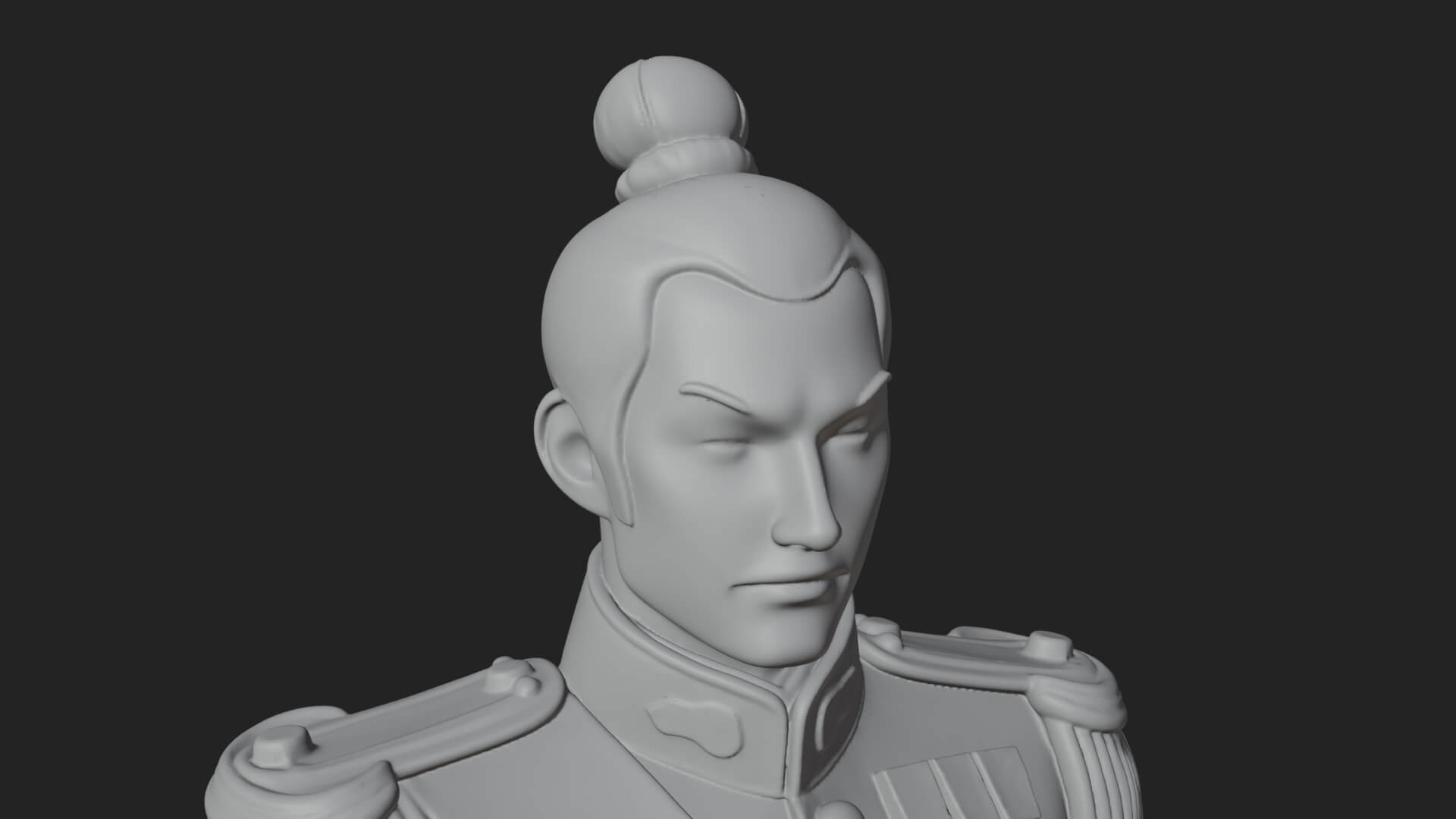Napoleonic Officer Statue Design 13 3D Print Model 3D Model