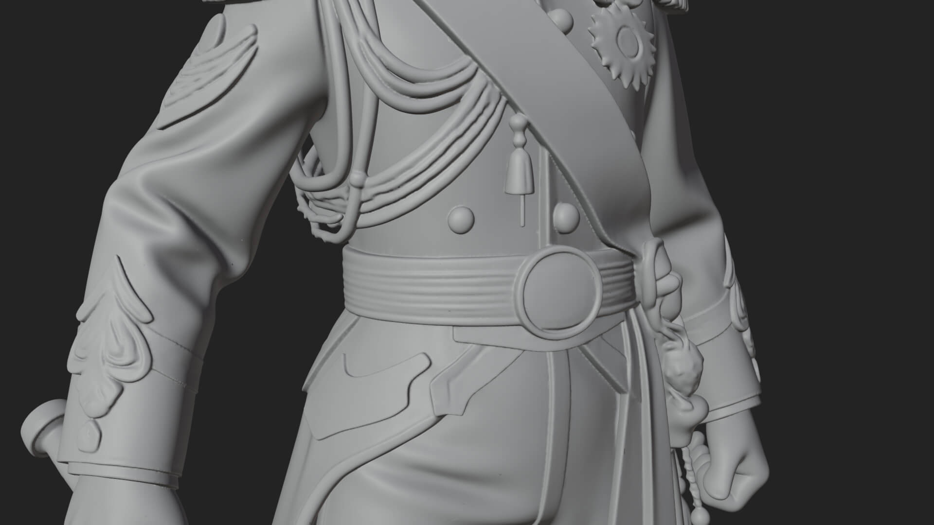 Napoleonic Officer Statue Design 13 3D Print Model 3D Model