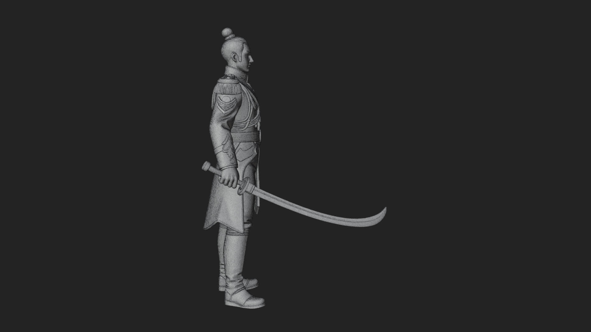 Napoleonic Officer Statue Design 13 3D Print Model 3D Model