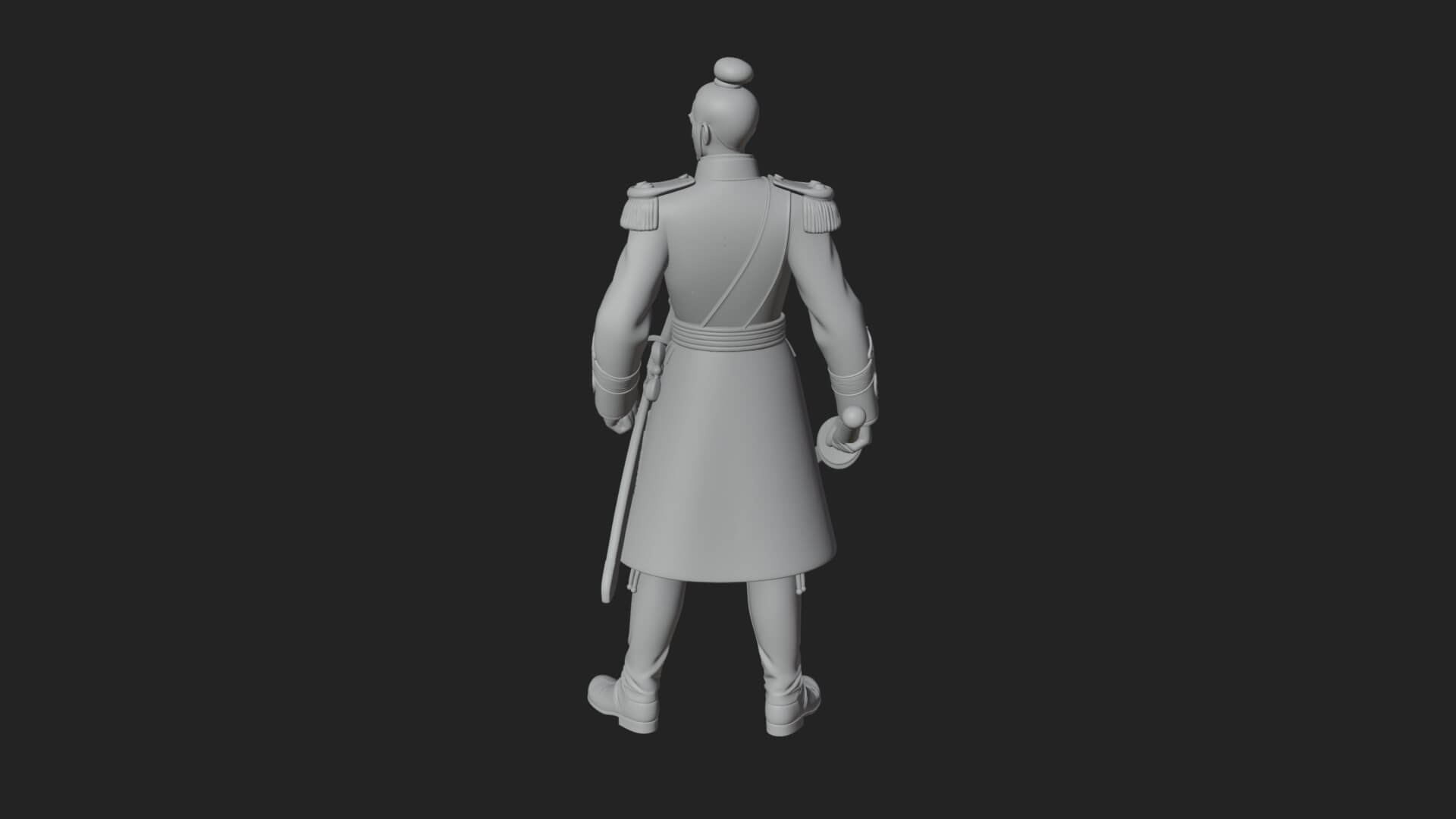 Napoleonic Officer Statue Design 14 3D Print Model 3D Model