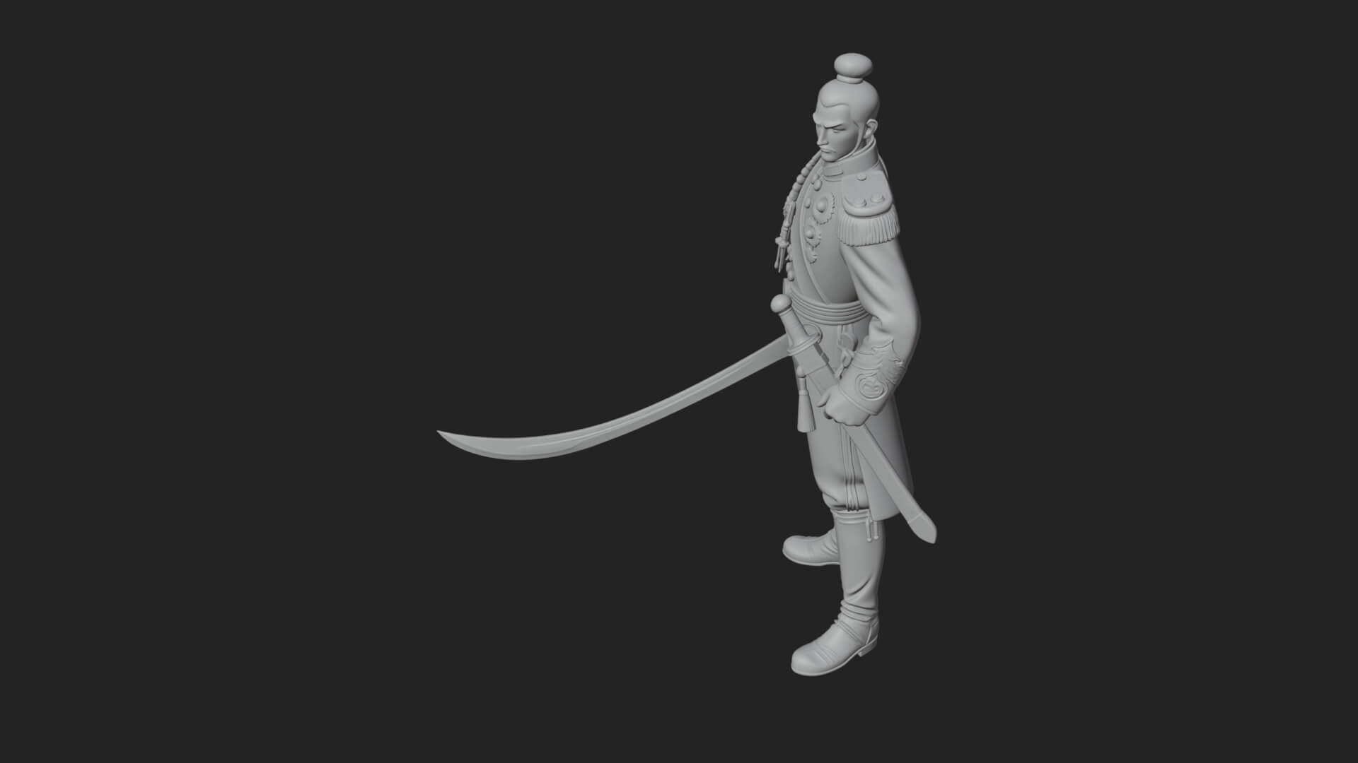 Napoleonic Officer Statue Design 14 3D Print Model 3D Model